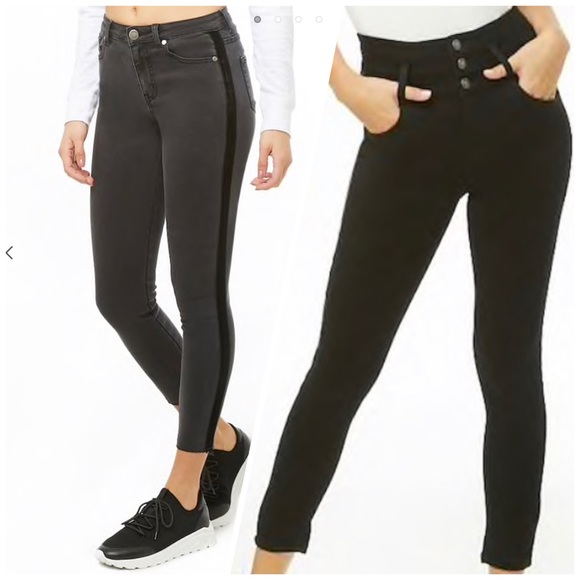 forever 21 black high waisted jeans